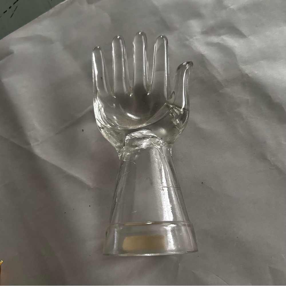 Clear Glass Hand Display Stand